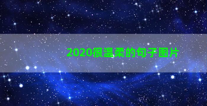 2020很温柔的句子图片