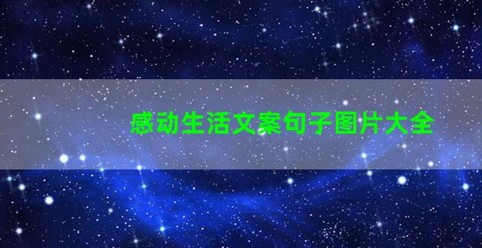 感动生活文案句子图片大全