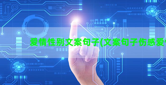 爱情性别文案句子(文案句子伤感爱情)